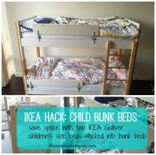 bunk bed with crib on bottom ikea